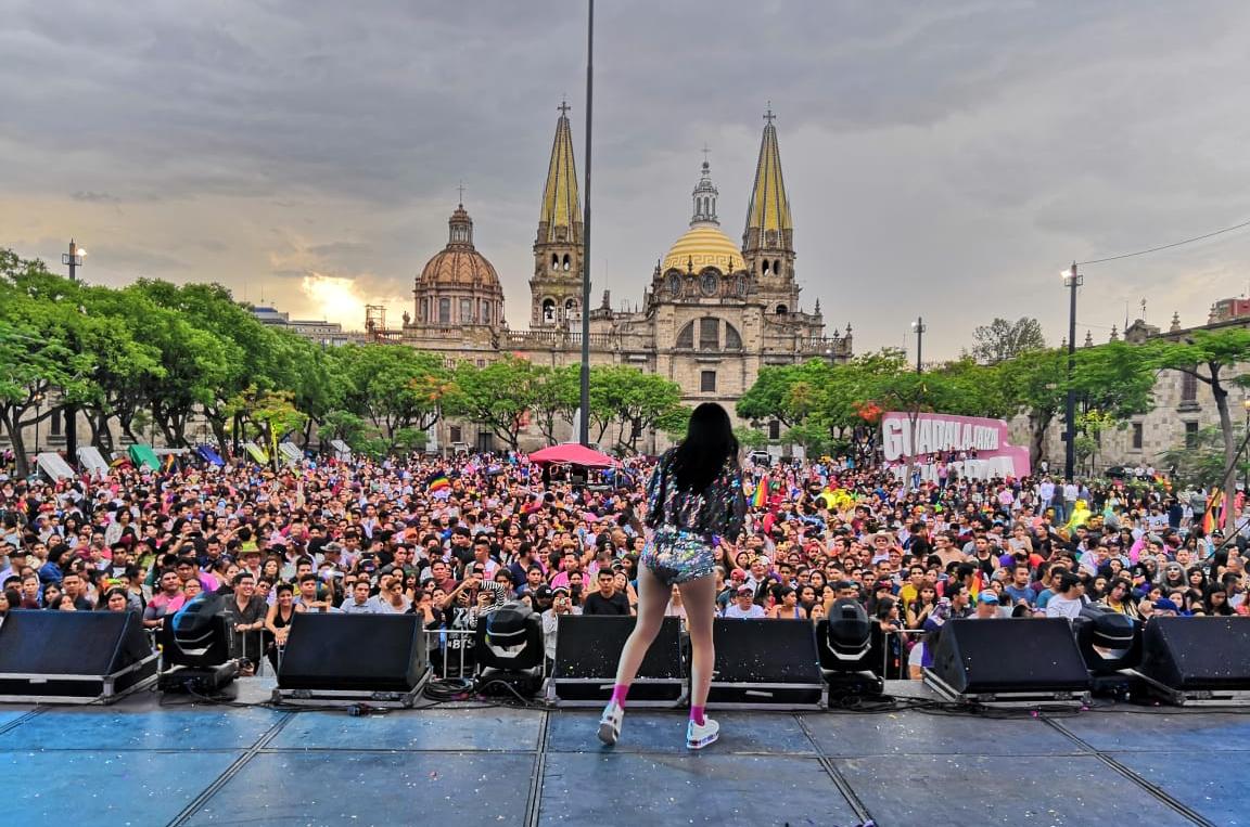 The pride festival after the June 15, 2019 pride parade in Guadalajara