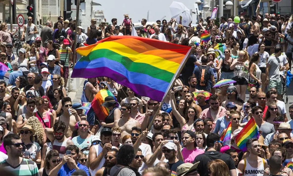 Crowds gather for the annual pride march in Pachuca, Hidalgo